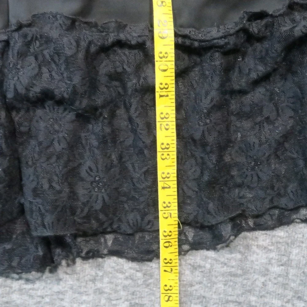 Antthony Tiered Lace Skirt 2X Black Ruffle Boho Cottagecore Peasant Whimsigoth
